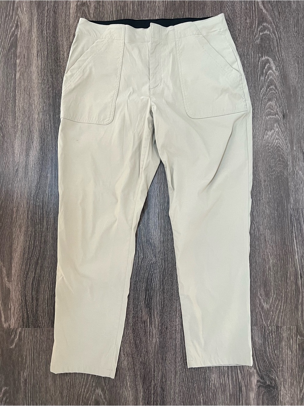 Eddie Bauer Women's Horizon Straight Ankle Pants Tan Beige Size 12 Performance